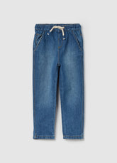 Ovs Cotton And Linen Jeans With Drawstring